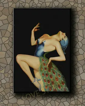 P017 Винтажная красивая девушка в стиле Пин-ап, Классическая картина, плакат из 120 шелковых тканей, Художественный декор, Картина в помещении, подарок