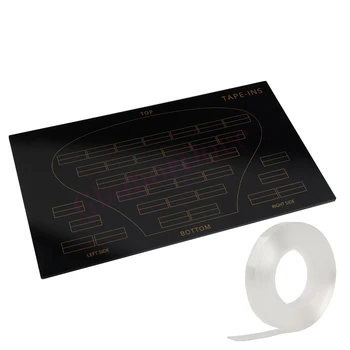Набор для укладки ленты GlamorDove Tape In Placement Board с Двухсторонней лентой Head Chart для Укладки ленты в Наращенных волосах Separato Plate