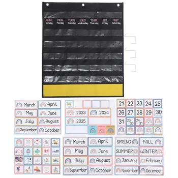 1 комплект Практичного детского календаря Еженедельный Подвесной Календарь Детская Познавательная Карманная таблица