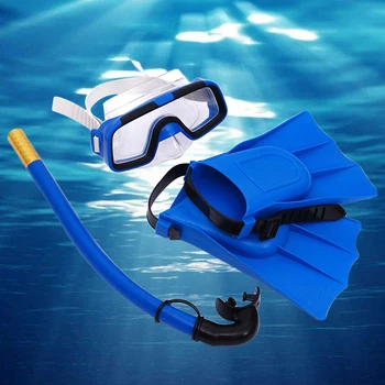 Детские очки для дайвинга, набор для подводного плавания с маской и трубкой, ласты для плавания на открытом воздухе, подводные очки, дыхательная система для детей и взрослых