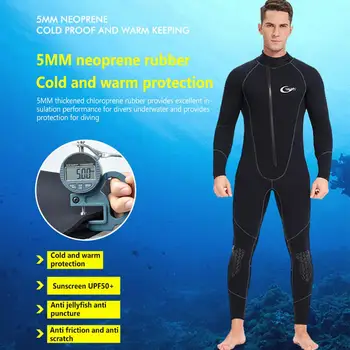 5 мм цельный гидрокостюм для подводного плавания с холодной застежкой спереди и длинными рукавами, купальник для подводного серфинга