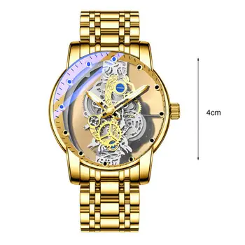 Изящные кварцевые часы, светящиеся ювелирные аксессуары, мужские классические деловые наручные часы