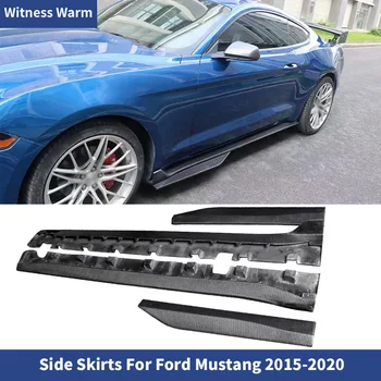 Боковые Юбки Автомобиля GT500 Style Удлинитель Из Углеродного Волокна Для Ford Mustang 2015-2021 Ремонт Стайлинга Автомобилей