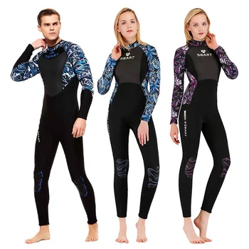 2023 Новый 3-миллиметровый водолазный костюм с модным принтом, мужской костюм для серфинга с длинным рукавом, женский теплый и солнцезащитный водолазный костюм для водных видов спорта