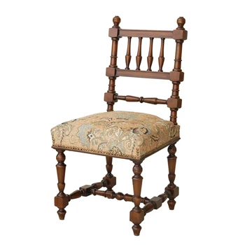 Обеденный стул Из массива Дерева, Французский Ретро-Стул, Американская Дизайнерская Мебель, Одноместный Диван в Республиканском стиле
