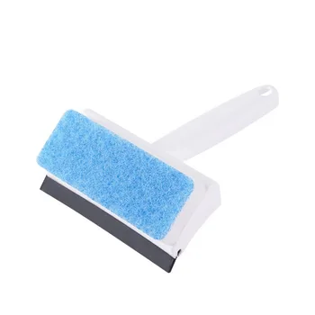 Стеклоочиститель 2 в 1, средство для мытья окон, бытовой инструмент для чистки окон, средство для чистки стекла, губчатая щетка для чистки двойного назначения с отверстиями