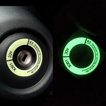 Ночные Светящиеся Наклейки Для Ключей Зажигания Автомобиля 3D Наклейки Для Honda Civci FIT Accord Prelude CRV 5th City CRZ CRX Jazz HRV Pilot