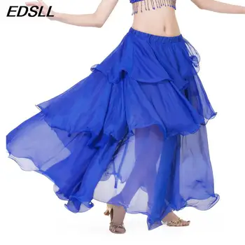 Новое шифоновое длинное платье для танца живота, женская элегантная юбка-качели, юбки для восточного танца живота Для женщин, костюм для танца живота 
