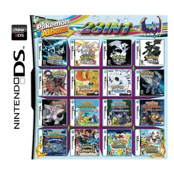 Гоночный альбом 23 Игры в 1 Игровом наборе NDS Card Pokemones Super Combo Картридж для Nintendo NDS DS 2DS New 3DS