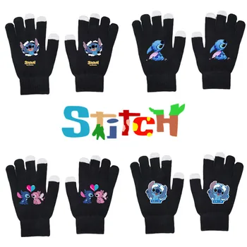 Новые перчатки Disney Stitch для девочки и мальчика, Осенне-зимняя Перчатка, Нескользящая Дышащая Варежка Skye Stitch, Рождественский подарок