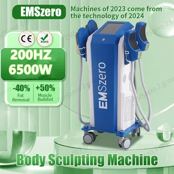 6500W EMSZERO Hi-emt Machine 4 Ручки EMS Для Стимуляции Мышц Тазовой Подушки Body Sculpt Для Салона Nova