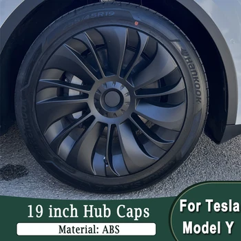 Для Tesla Model Y 19 дюймовые колпачки ступиц Декоративная крышка колеса Для укладки из углеродного волокна Отдельные детали модификации шин для экстерьера автомобиля
