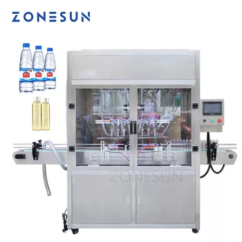 Автоматическая пневматическая Высокоскоростная линия по производству напитков ZONESUN, Поставщик оборудования для розлива парфюмерного пива, питьевой воды, молочного масла