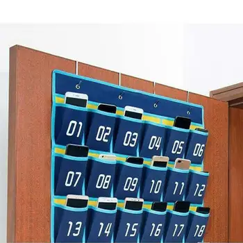 Карманная таблица с номерами, настенный декор для классной комнаты, сумки для хранения с 4 крючками для мобильных телефонов, держатель калькулятора на 36 ячеек