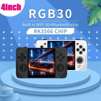 RGB30 Ретро Игровая Консоль 4,0 Дюймов 720X720 Четырехъядерный ПРОЦЕССОР 5 ГГц Wifi + Bluetooth 4100 мАч Ручной Игровой Контроллер Прочный