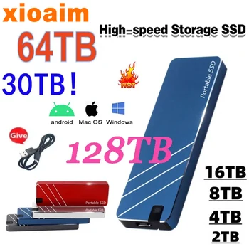 Для xiaomi Оригинальный Портативный SSD Type-C/USB3.1 Внешний Мобильный Твердотельный накопитель Высокоскоростной 8 ТБ 16 ТБ Жесткий Диск Для ноутбука Жесткий