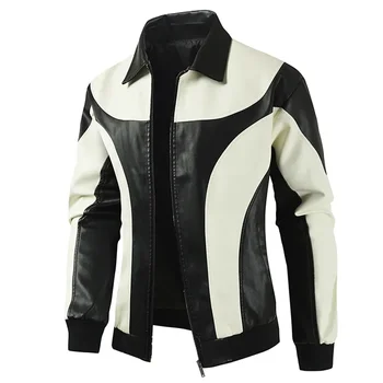 Негабаритная куртка из искусственной кожи в американском мотоциклетном стиле, мужская и женская мода, цветная гоночная свободная кожаная куртка, пальто