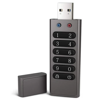 RISE-Защищенный USB-Накопитель, 64 ГБ Зашифрованный USB-Накопитель Аппаратный Пароль Memory Stick С Клавиатурой U Disk Flash