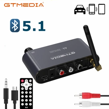 GTmedia A4 USB Беспроводной Аудиоадаптер Bluetooth 5.1 с поддержкой USB U-Диска 3,5 мм AUX Car Audio Для Автомобильного Музыкального Приемника, на складе в Испании