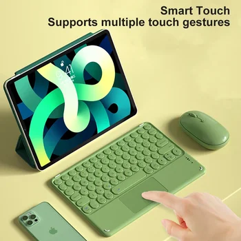Для iPad Клавиатура и мышь, беспроводная Bluetooth-совместимая клавиатура Teclado для iPad Xiaomi Huawei, планшет Android IOS Windows