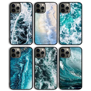 Синее Море Океанские Волны Чехол Для Телефона Задняя Крышка для iPhone 15 SE2020 14 13 11 12 Pro Max mini XS XR X 8 Plus 7 6S Shell Coque