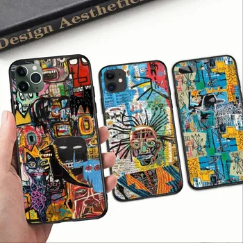 Michel Graffiti Art Чехол для Смартфона iPhone 15 14 13 12 11 XS X 8 7 6 Plus Mini Pro Max SE 2022 Черный Чехол Для телефона Funda