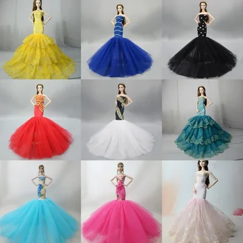 Платье для куклы с Рыбьим хвостом/юбка-Русалка Вечернее Свадебное платье, наряд для куклы Барби 1/6 BJD Xinyi FR ST