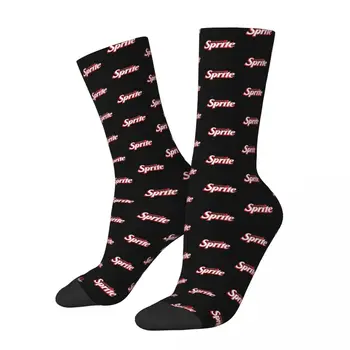 Модные спортивные носки Sprite Cranberry, полиэстеровые носки средней длины для унисекс, нескользящие