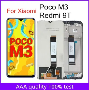 ЖК-дисплей Для Xiaomi POCO M3 M2010J19CG ЖК-дисплей С сенсорным экраном В сборе Замена Для Redmi 9T M2010J19SG, M2010J19SY ЖК-дисплей