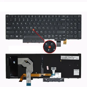 НОВАЯ клавиатура США для LENOVO Thinkpad T570 T580 P51S P52S с подсветкой /без подсветки черного цвета