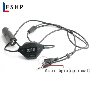 Автомобильный комплект беспроводного FM-передатчика с аудиоразъемом 3,5 мм + microUSB, автомобильное зарядное устройство для громкой связи