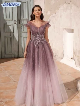 Вечерние платья Sexy Illusion с V-образным вырезом 2024, Элегантные платья с тюлевыми ремешками, Стильные платья для выпускного вечера Vestidos De Novia