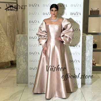 Вечерние платья Arabian Dubai со складками на жакете, атласное вечернее платье трапециевидной формы без бретелек, вечерние платья в пол, вечерние платья для вечеринок