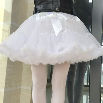 Короткая нижняя юбка женское платье-пачка с кринолином в стиле Лолиты, белая нижняя юбка для девочек