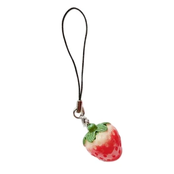 Брелок с клубникой, креативная имитация помидоров, кольца для ключей, украшения для сумок