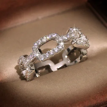 Продвинутый и нишевый дизайн Кольцо с бриллиантовым сердечком Модный и персонализированный подарок на указательный палец в стиле ретро 925