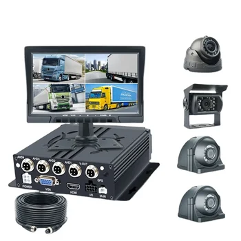CCENTEN 10-дюймовый MDVR Цифровой Видеомагнитофон 4-Канальный Четырехъядерный Сплит-Монитор Автомобильный Дисплей Камера Заднего Вида для Грузовика, Автобуса