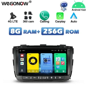 720P 4G SIM Автомобильный DVD-плеер DSP IPS Carplay Auto Android 13,0 8G + 256G Bluetooth Wifi GPS Карта RDS Радио Для kia SORENTO 2013 2014