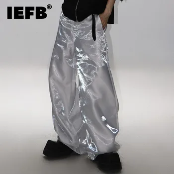 Легкие брюки с прямыми штанинами IEFB Summer Niche 2023, Однотонные Модные Корейские Мужские брюки, дизайн темной одежды 9A8063