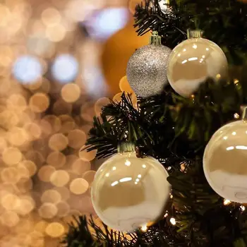 Рождественский шар из 24 предметов, привлекательный небьющийся, легко подвешиваемый, аксессуары для вечеринок, Украшение для Рождественского шара, Праздничный подвесной шар