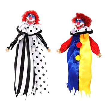 Украшение на Хэллоуин Подвесная кукла-клоун, Подвеска в виде Дома с привидениями, Ужасный декор на Хэллоуин, подвеска в виде клоуна на Хэллоуин, Красочная Розничная продажа