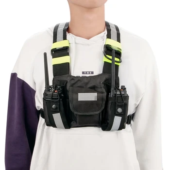 Плечевая кобура для радиоприемника, жилет, передняя сумка, светоотражающая сумка для переноски в чехле JIAN