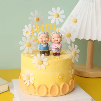 Топпер для торта для дедушки, бабушки, долголетия, Украшения для семейного торта на день рождения, подарки для любви