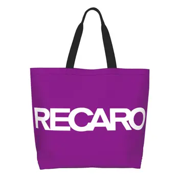 Сумка для покупок с логотипом Recaros, женская сумка для покупок, милые холщовые сумки через плечо, сумка большой емкости