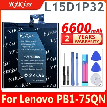 KiKiss L15D1P32 Аккумулятор емкостью 6600mAh для Lenovo Tab3 Tab 3 8 Plus 8Plus TB-8703F 8703N 8703X 8703 PB1-750N PB1 750N + Инструменты