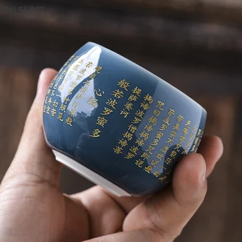 100 МЛ Китайская Керамическая Чайная чашка ручной работы, Изысканная Чайная Чашка, Традиция, Портативная Мастер-чашка, Бытовая Посуда для напитков, Чайные Аксессуары