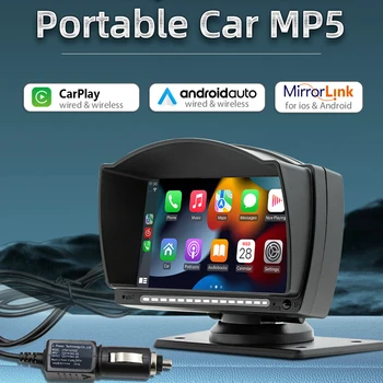 Автомобильное радио MP5 Плеер Беспроводной Для Android AUTO/IOS CarPlay 4.7In IPS Экран V5.0 Функция Поддержки RCA Видео/аудио Выход USB