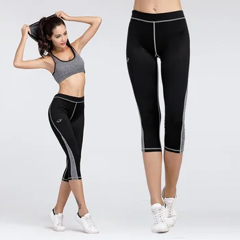 Высококачественные облегающие леггинсы длиной до колен, брюки с высокой талией для тренажерного зала и йоги, одежда для девочек и женщин, тренировочные брюки OEM-производителя