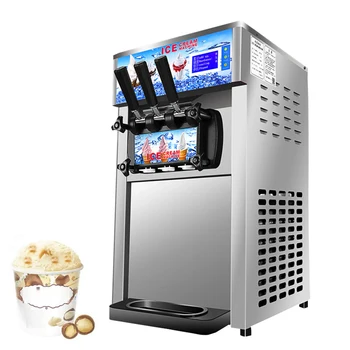 Машина для производства Мягкого Мороженого с 3 Вкусами Портативная Машина Для Производства Мягкого Мороженого