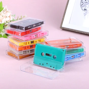 1 комплект Стандартных цветных кассет, Пустой магнитофон с магнитной аудиокассетой на 45 минут, Прозрачный ящик для хранения Речи, записи музыки